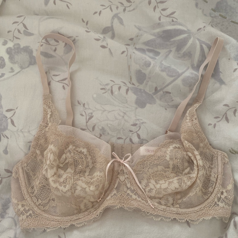 SkarlettBlue nude lace bra 32c minx lace